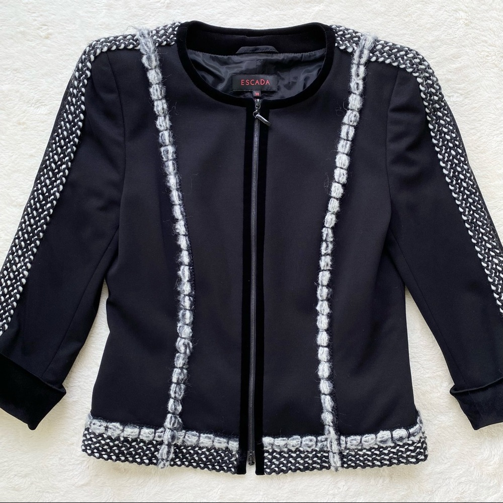 Escada Black and Gray Blazer